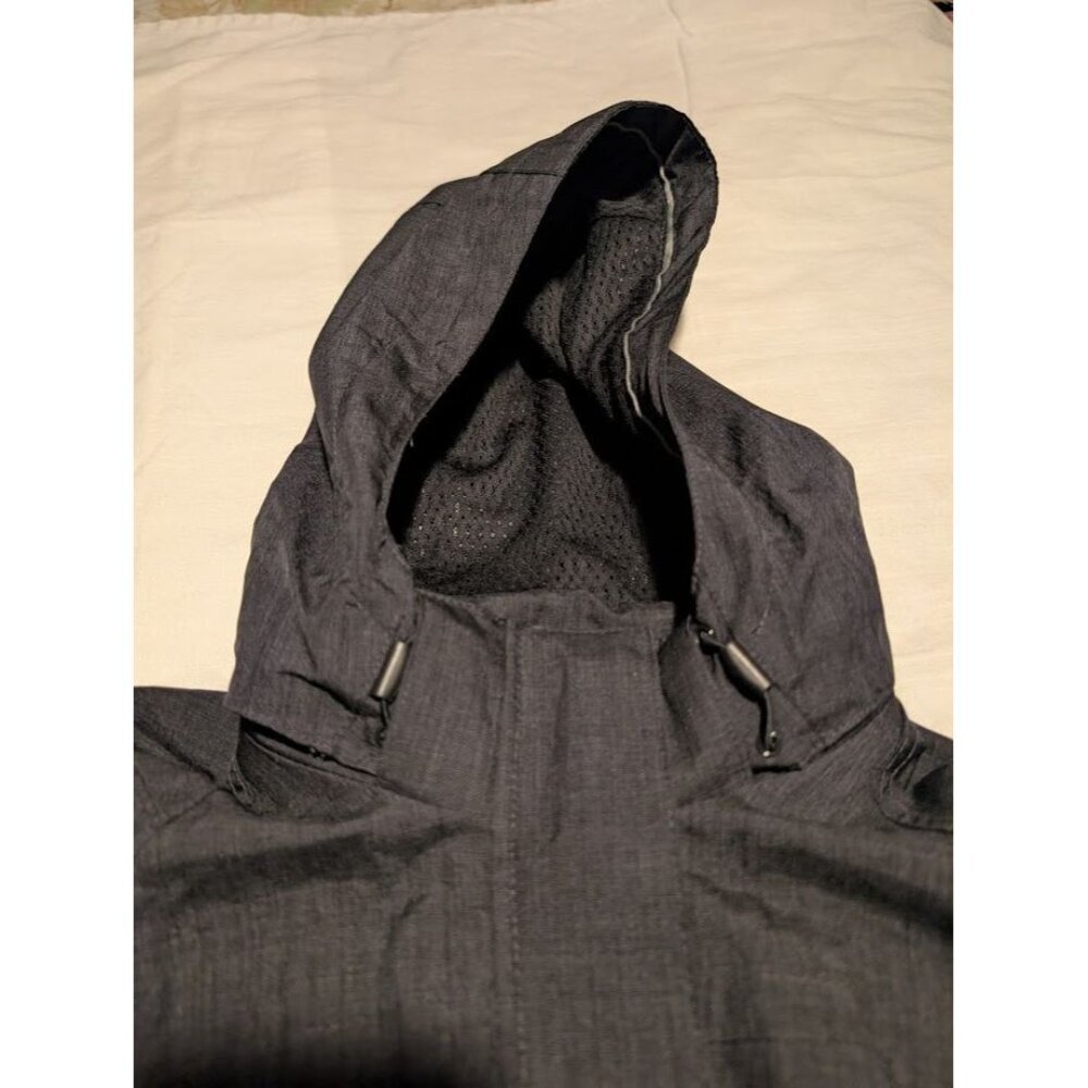 Merrell women's size small opti-shell gray black thigh length rain jacket - Picture 9 of 12